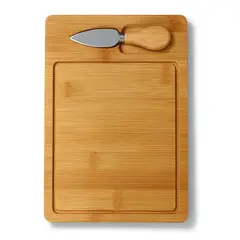 GENERICO - Tabla Picoteo Quesos Madera Con Utensilio Para Untar Cortar