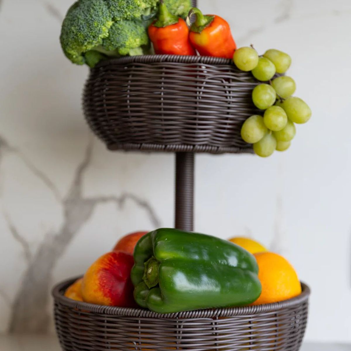 TEMPODECO - Frutero de Ratán Chocolate