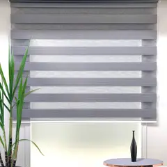 GENERICO - Cortina Persiana Roller Zebra Gris 150x200