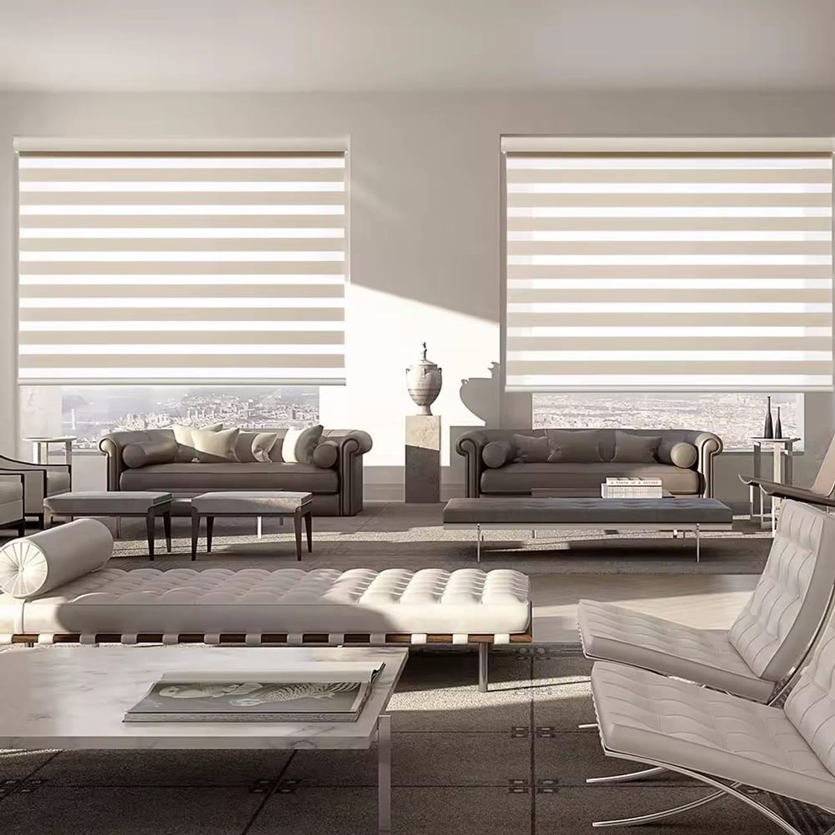 GENERICO - Cortina Persiana Roller Duo Beige 120x200