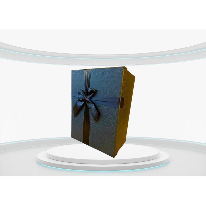 GENERICO - Caja De Regalo Negra Rectangular Con Lazo 20X13 Cm Regalos Chic 1 UNIDAD