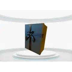 GENERICO - Caja De Regalo Negra Rectangular Con Lazo 17.5X11.5 Cm Regalos Chic 1 UNIDAD