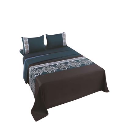 Imagen 2 del producto SET DE SABANAS DISEÑO ESTAMPADO 2 PLAZAS VERDE OSCURO