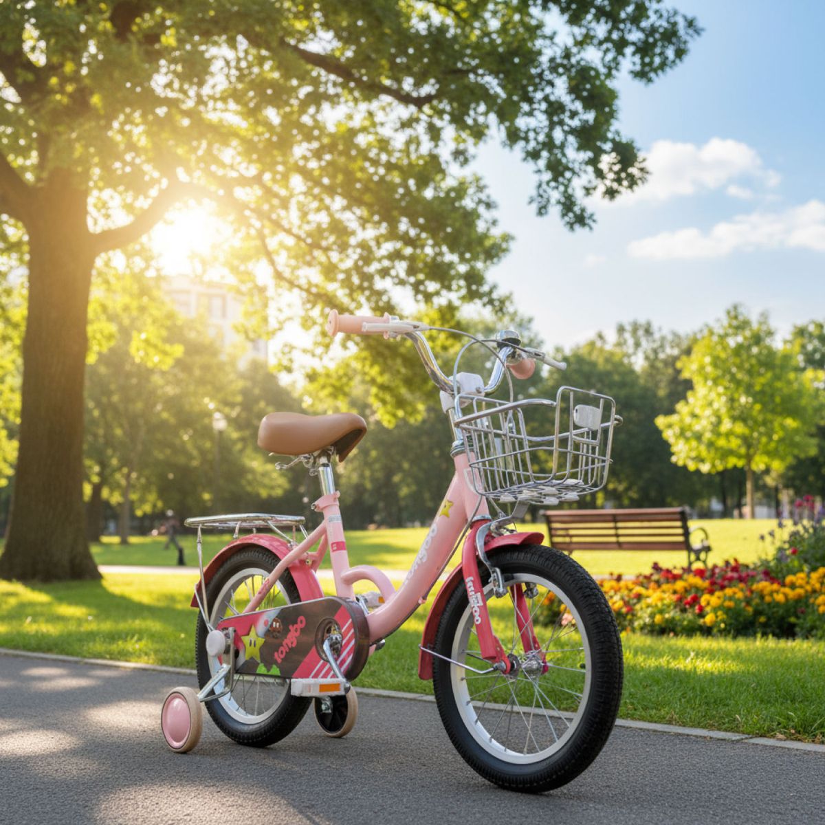 MUNDO ONLINE - Bicicleta Niña Infantil De Paseo Little Star Rueditas Aro 12