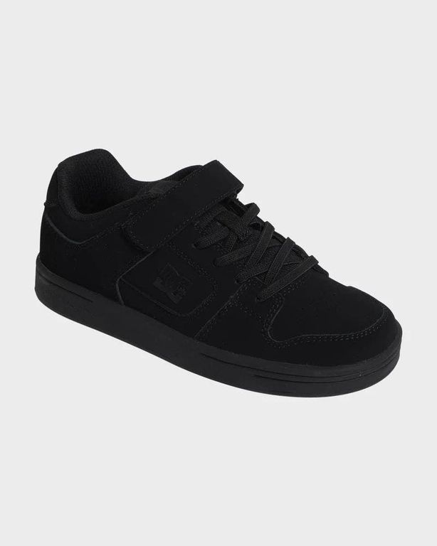 Zapatilla Niño Dc Manteca 4 Velcro Negro