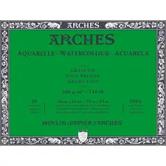 ARCHES - Block Acuarela 300gr Grano Fino 20 Hojas 46 x 61 cm