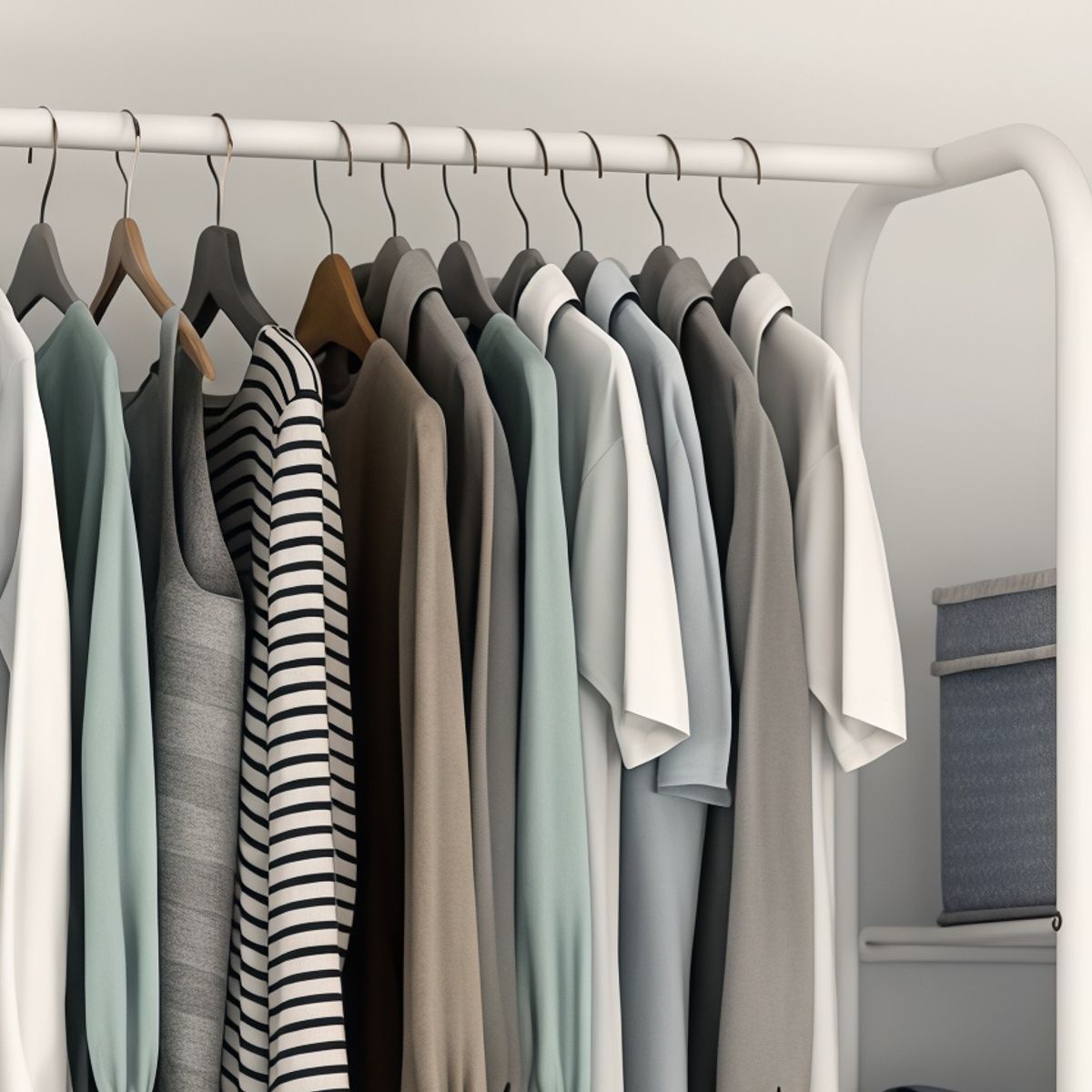 OASIS - Perchero Organizador De Ropa Color Blanco