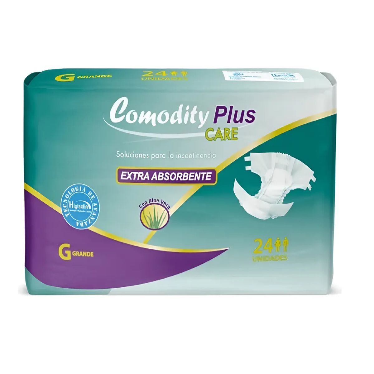 GENERICO - Pañal Adulto Higieclin Plus Care Talla G X24 Con Aloe Vera