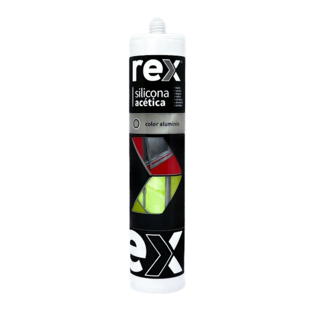 REX - SILICONA ECONOMICA ACETICA ALUMINIO 300ML