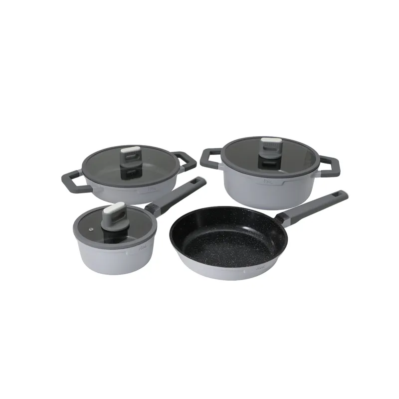 KITCHENWARE - BATERIA DE COCINA 5 PIEZAS CHELSEA ALUMINIO FORJADO GRIS