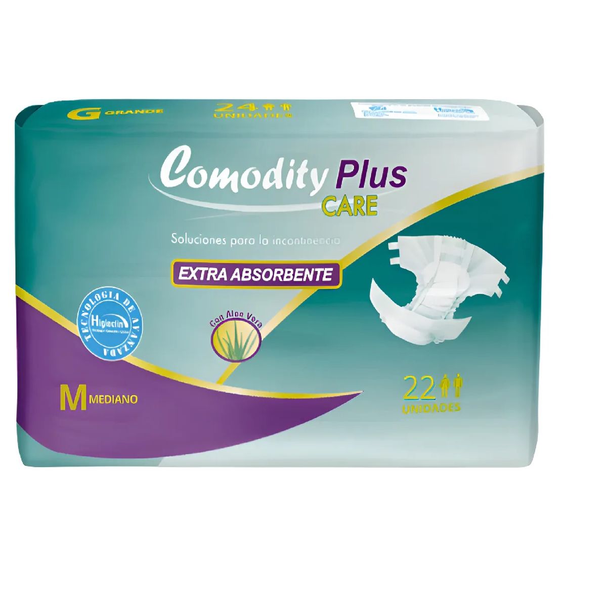 GENERICO - Pañal Adulto Higieclin Plus Care Talla M X22 Con Aloe Vera