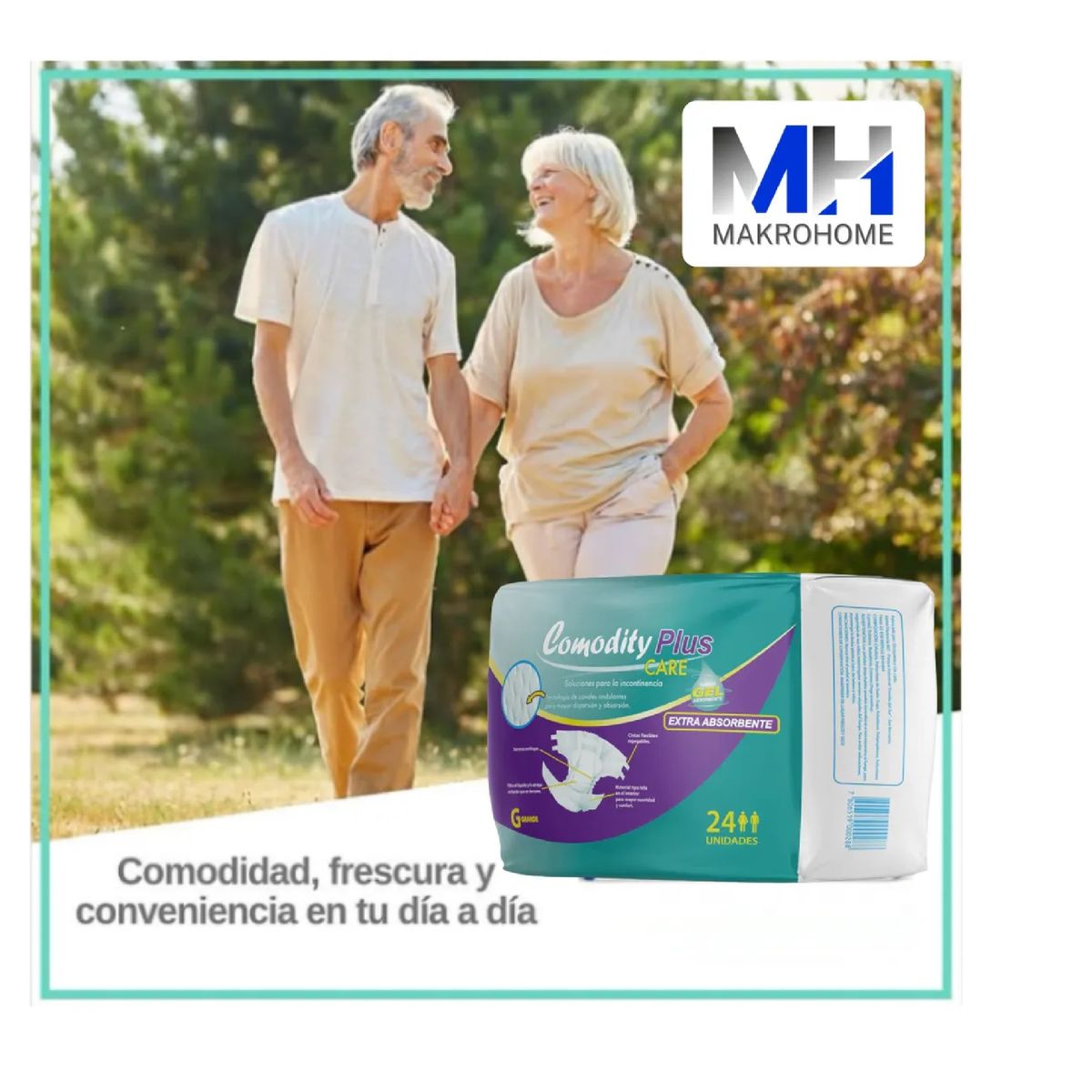 GENERICO - Pañal Adulto Higieclin Plus Care Talla M X22 Con Aloe Vera