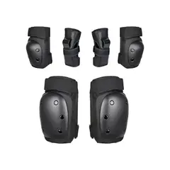 GENERICO - Set de Protección para Jovenes en Negro Rodillera Codera