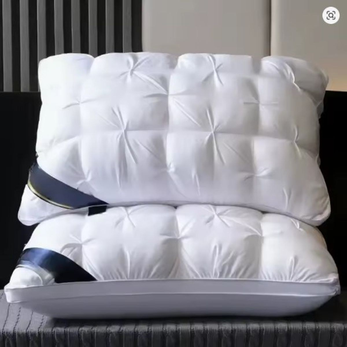 GENERICO - ALMOHADAS MARCA HILTON COLOR BLANCO 50cm x70cm PACK 2 UNIDADES