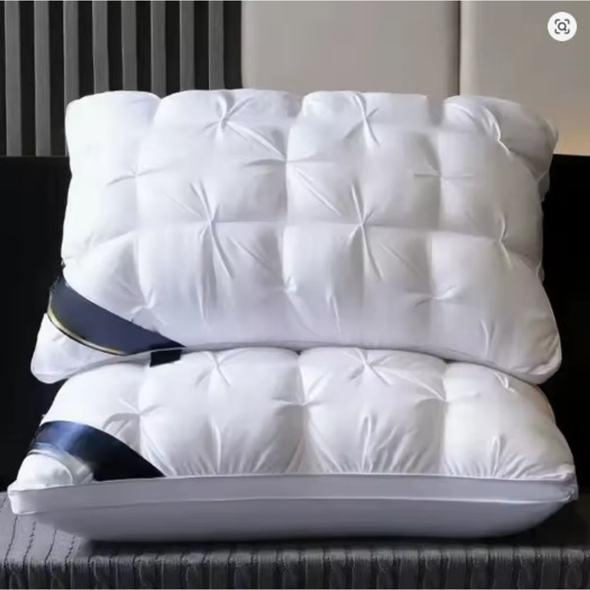 GENERICO - ALMOHADAS MARCA HILTON COLOR BLANCO 50cm x70cm PACK 2 UNIDADES