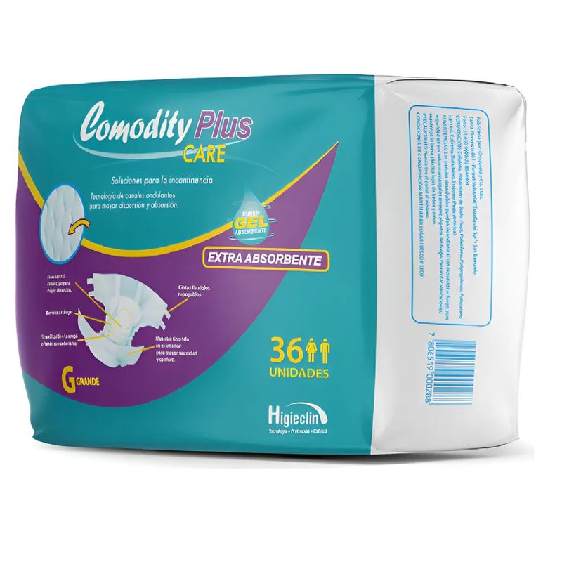 GENERICO - Pañal Adulto Higieclin Plus Care Talla G X36 Con Aloe Vera
