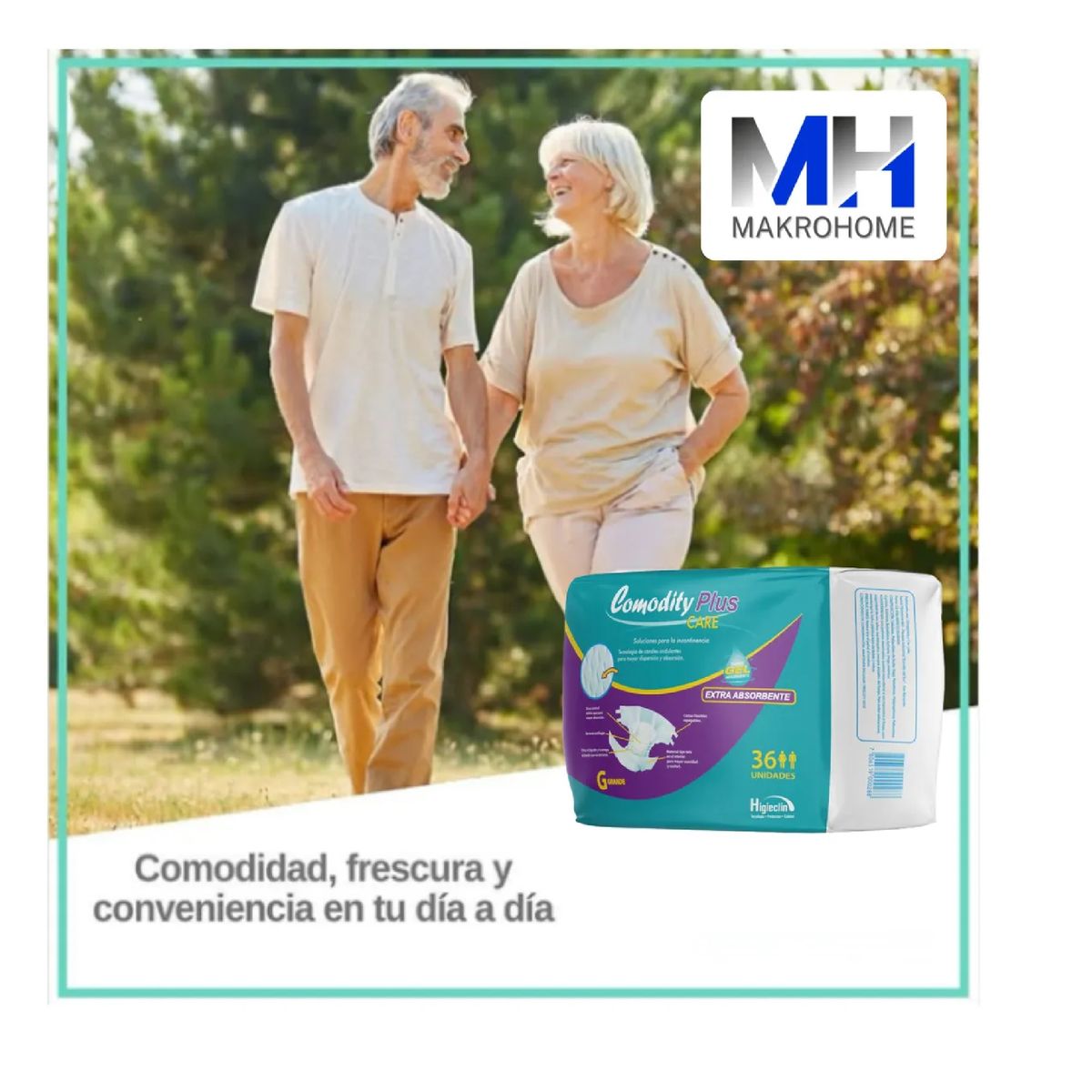 GENERICO - Pañal Adulto Higieclin Plus Care Talla G X36 Con Aloe Vera