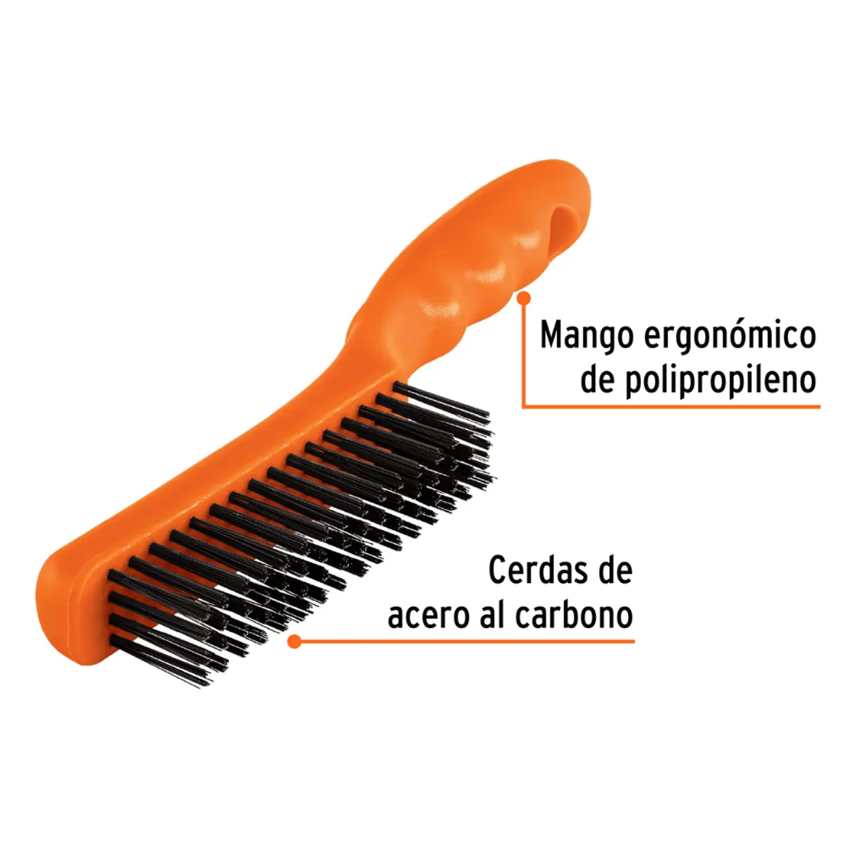 TRUPER - ESCOBILLA DE ACERO CON MANGO 4X16 10 TRUPER