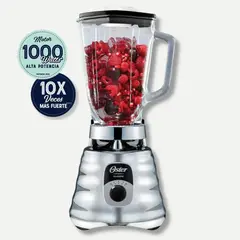OSTER - Licuadora Oster® cromo, perilla ergonómica 3 velocidades BLST4655