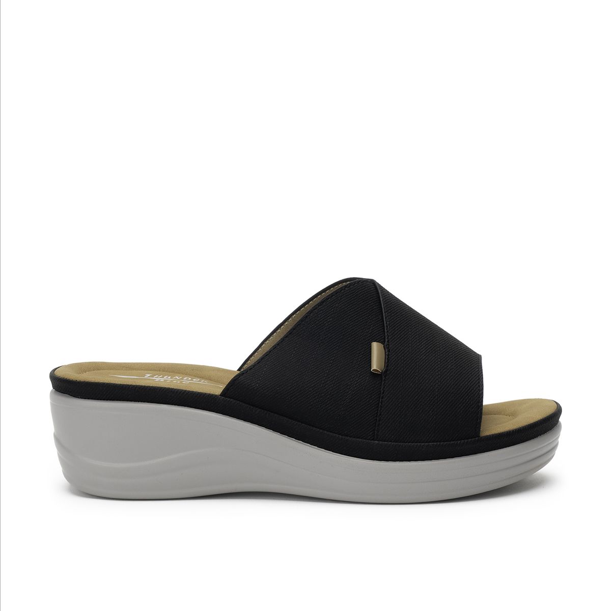 CHINITOWN - Sandalia Casual Mujer Negro Wix Chinitown