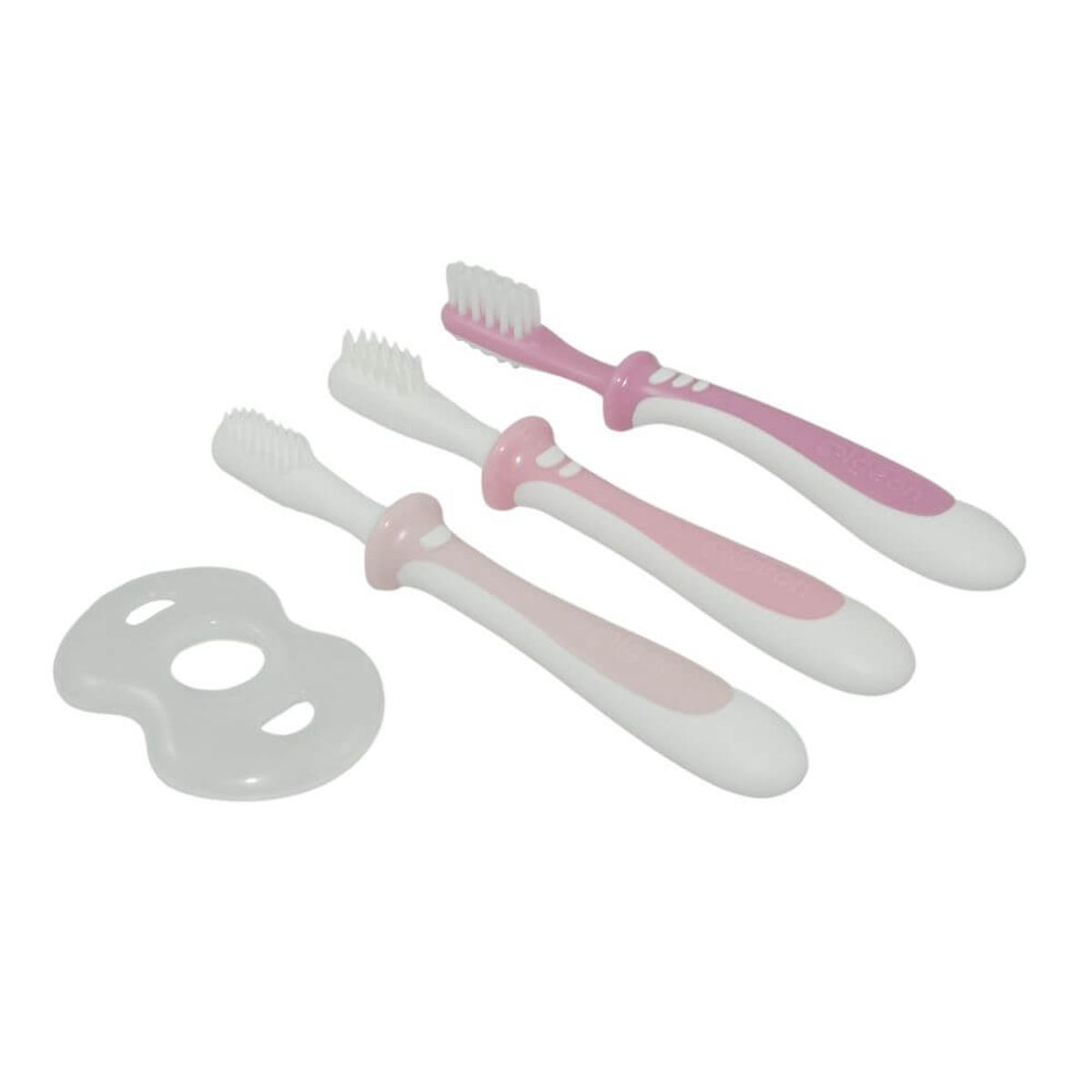 PIGEON - Cepillos Dentales - Set De Aprendizaje - 3 Pasos Rosado