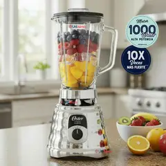 OSTER - Licuadora Oster® cromo, perilla ergonómica 3 velocidades BLST4655