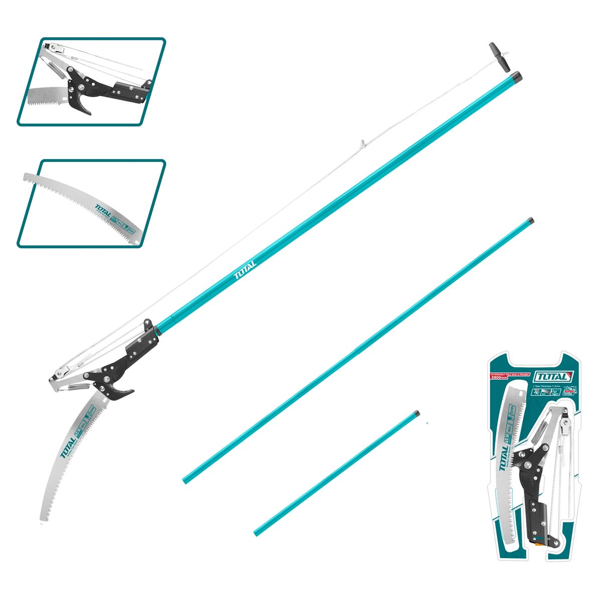 TOTAL TOOLS - Sierra y Tijeras de Podar extensible 28mt Total