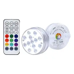 GENERICO - Luces Led Piscina Sumergibles Led Control Remoto Multicolor