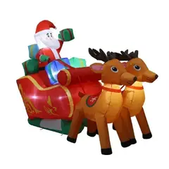 THIS IS FELIZ NAVIDAD - Viejito Pascuero Trineo con renos Inflable Navidad