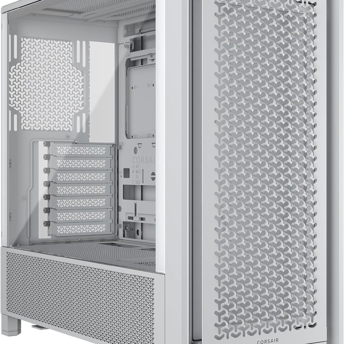 CORSAIR - Gabinete Gamer Corsair 4000D Frame Mid Tower - Blanco Modular Vidrio Templado