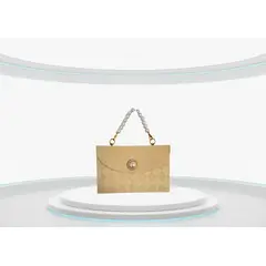 GENERICO - Caja De Regalo En Forma De Cartera Terciopelo BEIGE, 9X13 Cm Regalos Chic 1 UNIDAD
