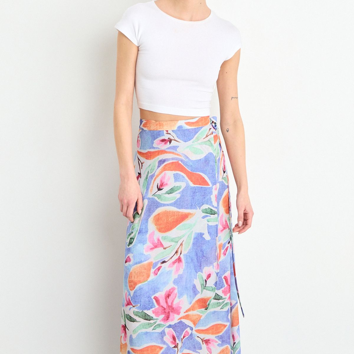 IO - Falda Fantasia Larga Mujer Celeste Io