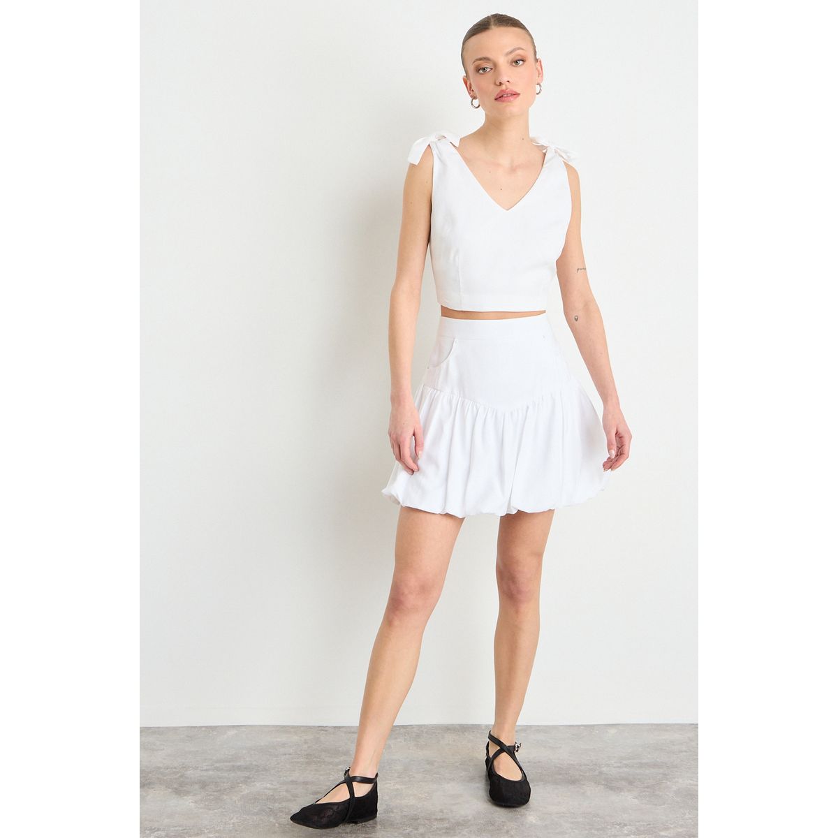 IO - Falda Lisa Mujer Crudo Io