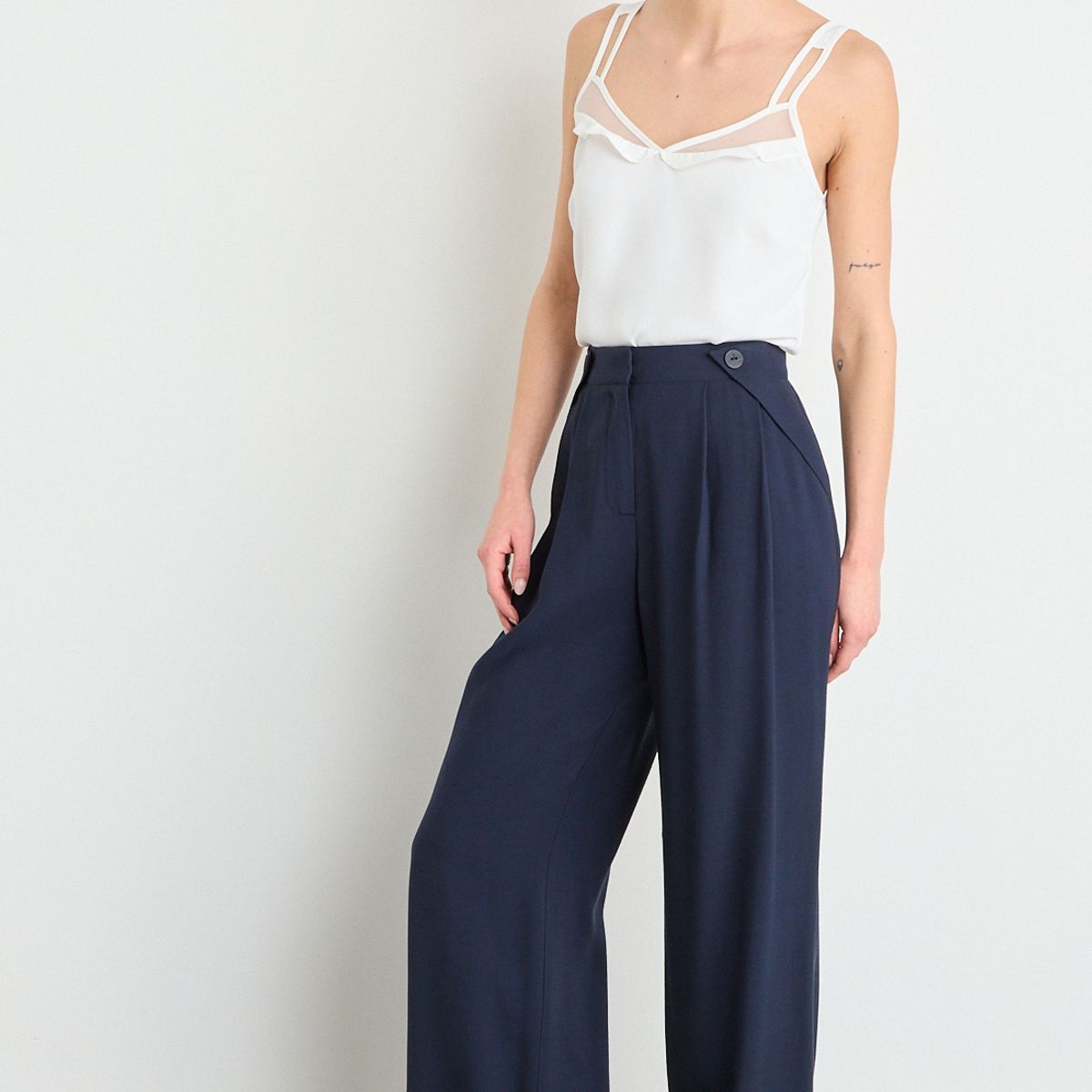 IO - Pantalon Liso Mujer Azul Io