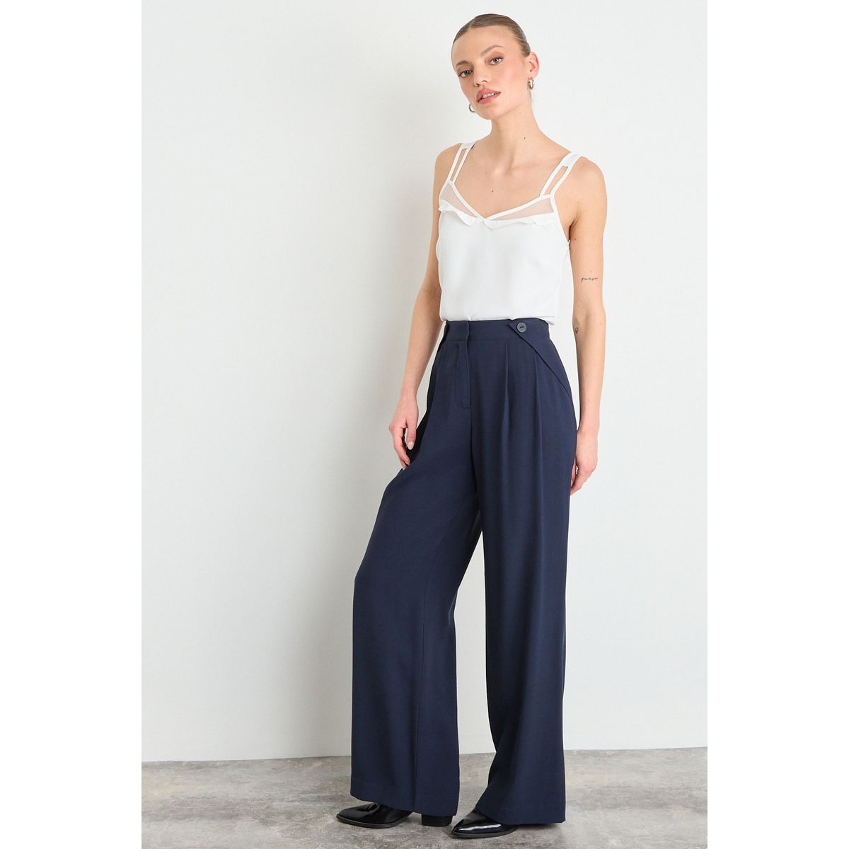 IO - Pantalon Liso Mujer Azul Io