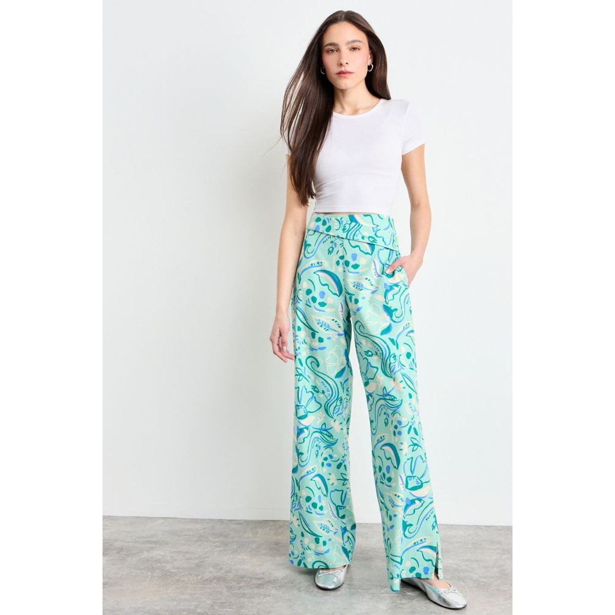 IO - Pantalon Fantasia Mujer Verde Io