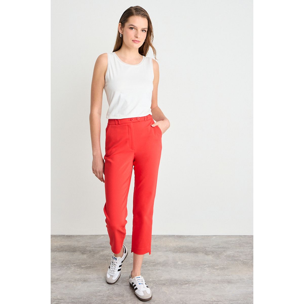 IO - Pantalon Liso Mujer Rojo Io