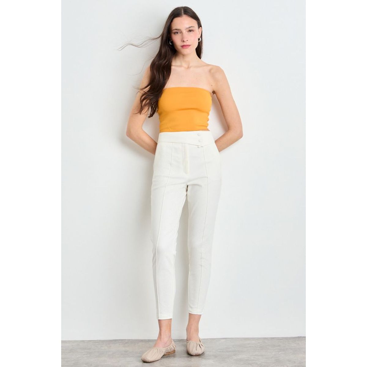 IO - Pantalon Liso Mujer Crudo Io