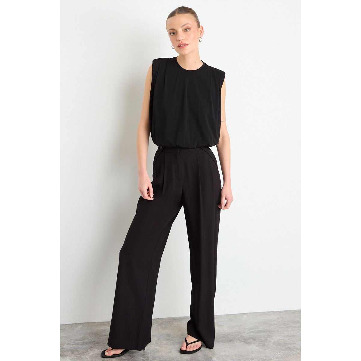 IO - Pantalon Liso Mujer Negro Io