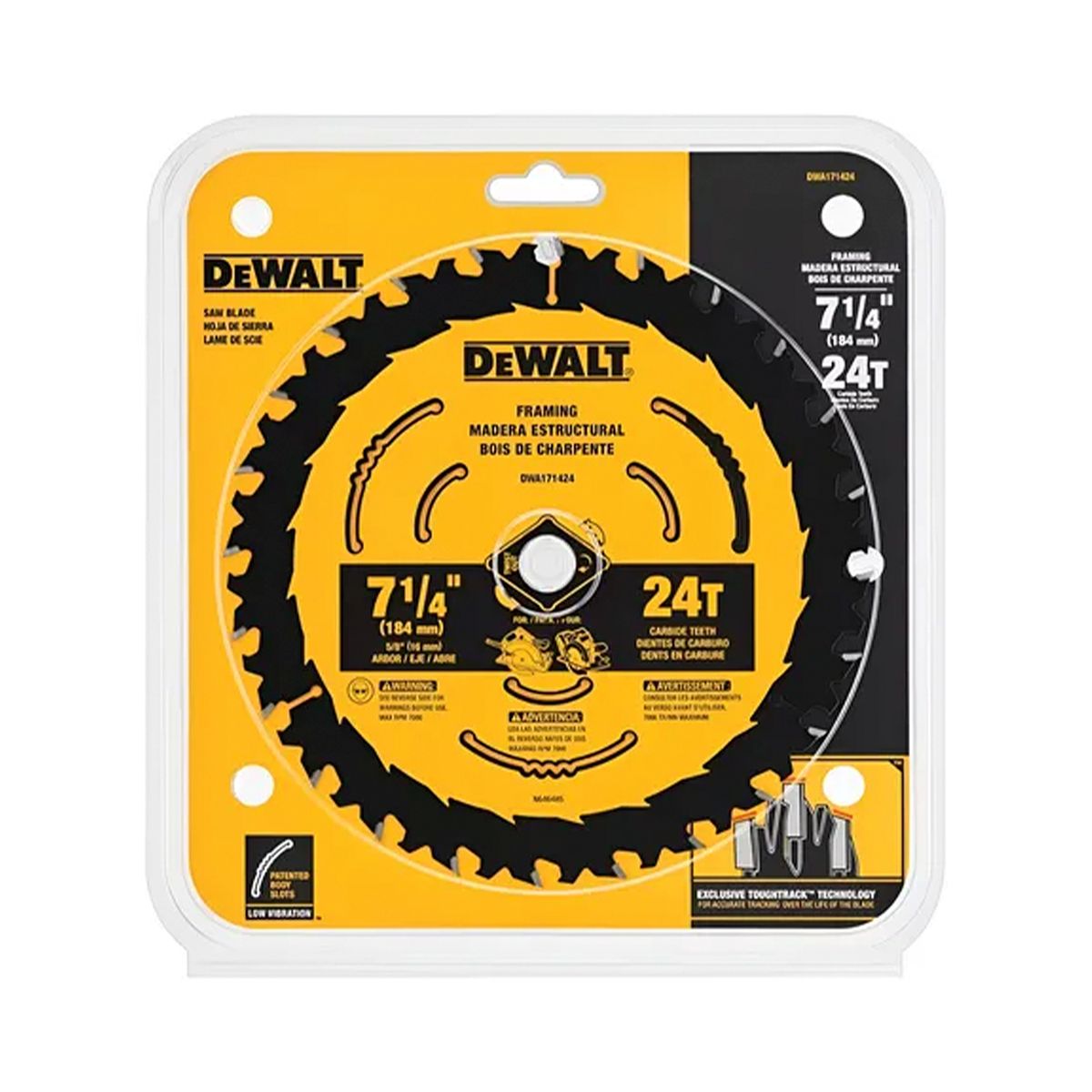 DEWALT - Disco De Sierra 7-1/4''x 5/8'' 24 Dientes Dewalt DWA271424