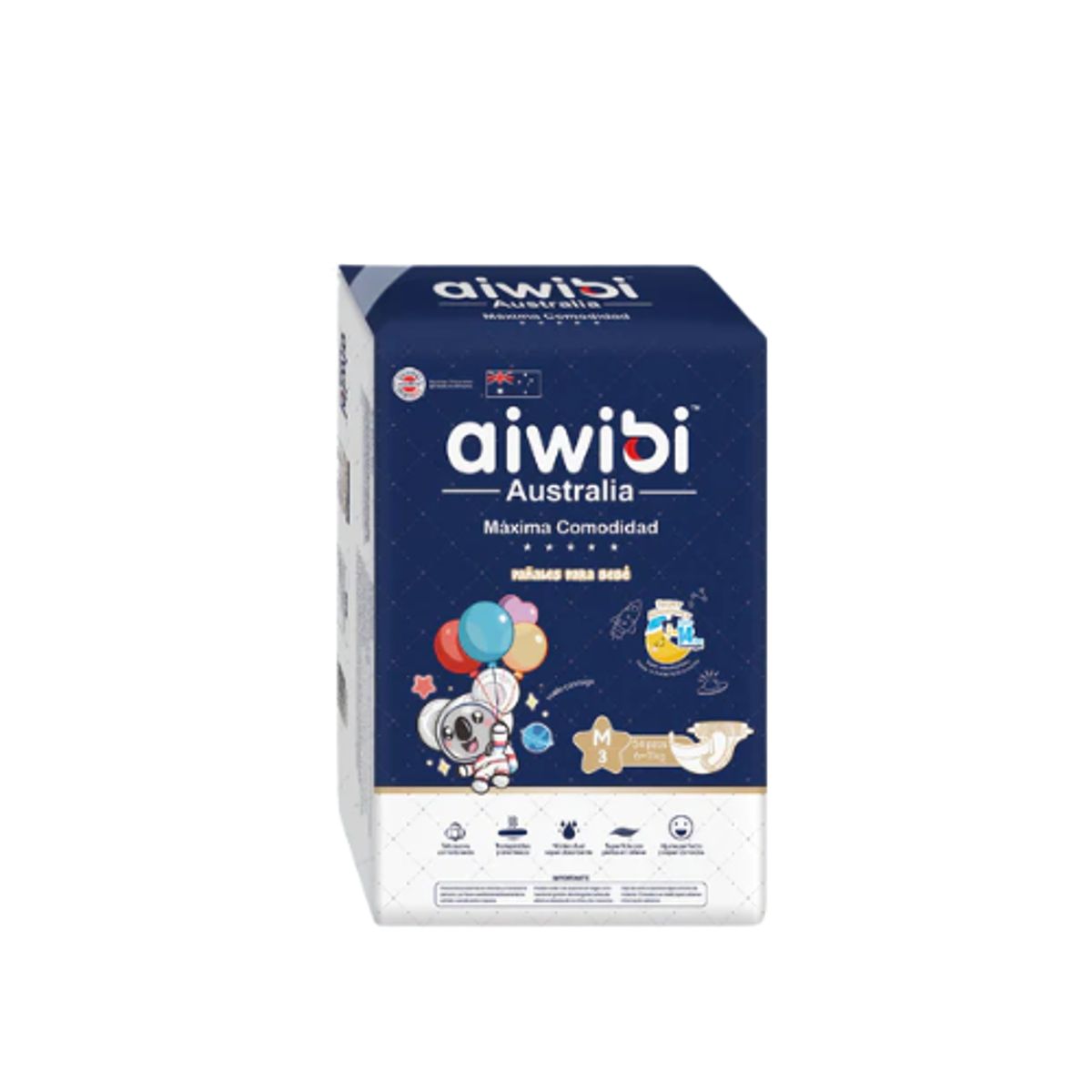 AIWIBI - Pañal Aiwibi Máxima Comodidad M (Dulce Noche) 54