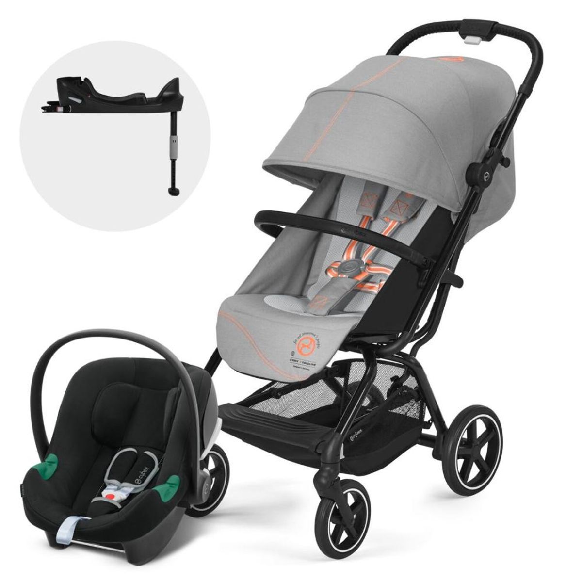 CYBEX - Coche Travel System Eezy S Plus V3 LG + Aton B2 + Base