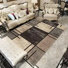GENERICO - ALFOMBRA CON DISEÑO MARRON CUADRO 200X240 MP