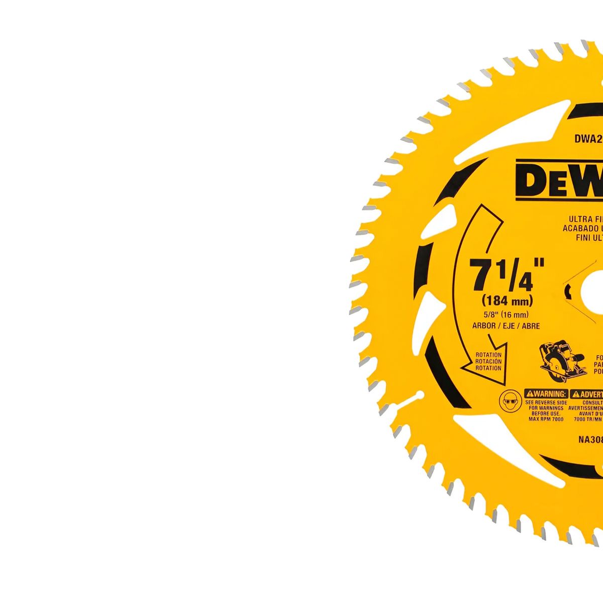DEWALT - Disco De Sierra 7-1/4''x 5/8'' 60 Dientes Dewalt DWA271460
