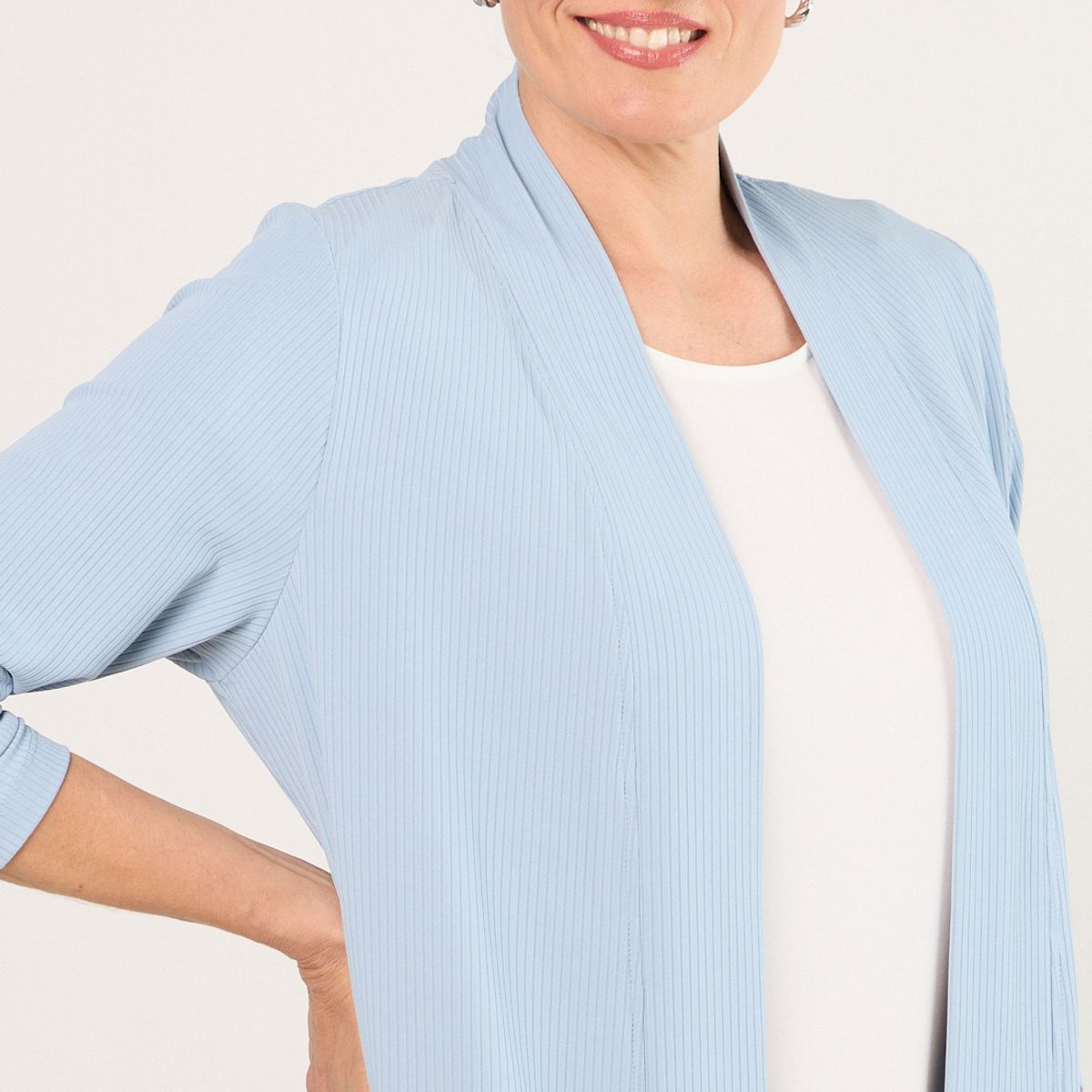 MA GRIFFE - Tapado Abierto Mujer Celeste Magriffe