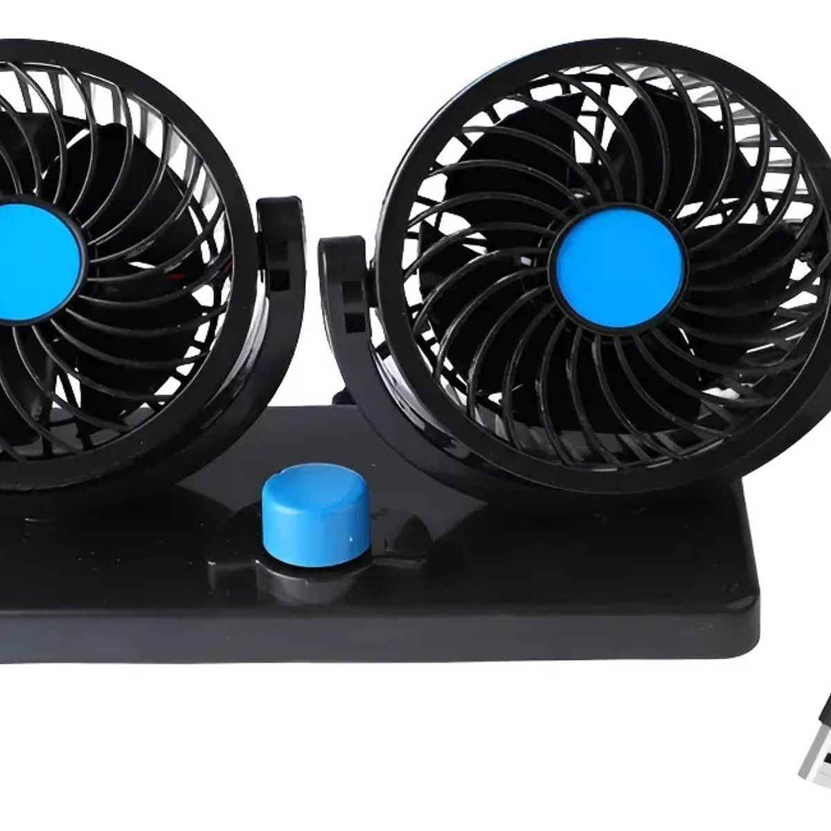 GENERICO - Ventilador Doble Para Auto 360° Conexión 12v Encendedor