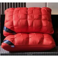 GENERICO - ALMOHADAS MARCA HILTON COLOR ROJO 50cm x70cm PACK 2 UNIDADES