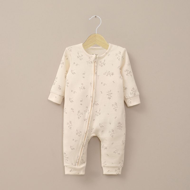 OPALINE - Osito estampado beige de bebé niño