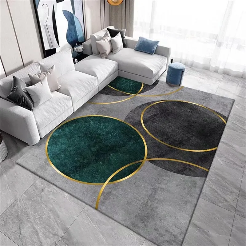 GENERICO - ALFOMBRA CON DISEÑO CIRCULAR MODERNO DECORATIVO 200X240 MP