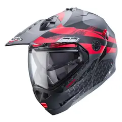CABERG - Casco Para Moto Tourmax X Sarabe Matt Gun MetalBlackRed